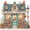 MEIYUDA Diamond Painting Libreria, 5D Diamond Painting Kit Completo Libreria, 5D Pittura Diamante Kit Ricamo a Punto Croce Artigianale Per La Decorazione Della Parete Di Casa 30x30cm