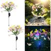 YZYOE 2 pacchetti di luci decorative crisantemo selvaggio solare a LED, 2 modalità di lampada da paesaggio da giardino, impermeabile senza fili,dal tramonto all'alba, luce regalo di fiori per donne.