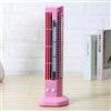 QREZ Ventilatore A Torre Silenzioso, Ventilatori da Tavolo Portatile 2 velocità USB A Piedistallo con Luce A LED Adatta per Casa E Ufficio Design A Torre Salvaspazio,Rosa