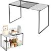 WMYYLX Scaffale espandibile, 38-62 cm, organizer da cucina espandibile, robusto inserto per armadio da cucina, impermeabile, antiruggine, per cucina, bagno, dispensa
