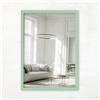 CLAMARO 'Vision' Specchio da parete 40 x 70 cm, realizzato su misura | Salvia Pastell | Moderno specchio quadrato con cornice in legno MDF, con gancio in metallo e materiale di montaggio (orizzontale
