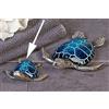 Casablanca Schildkröte 'Josie' aus Poly blau/silber 10 cm 59973