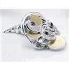 Albalù Cornucopia Porta Soldi in Resina Argentata con Soldi Oro e Argento Misura 8,5x5,5x3 cm soprammobile Unico, Idea Regalo, centrotavola - Scatola Regalo Inclusa, Made in Italy