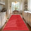 TEHWDAIYOU Lungo Tappeto da Cucina Tappeto Passatoia per Corridoio Largo Tappeti Runner Antiscivolo e Lavabile Tappetino Passatoia Tappeto Ingresso per Corridoio Entrata, Rosso, 70 x 300 cm
