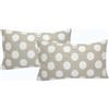 SpazioTessile Completo Letto Set Lenzuola o Federe Fantasia Pois Beige o Azzurro 100% Cotone (Beige, Coppia Federe 50x80)