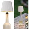 Beaeet Lampada per Bottiglia LED Bianco Senza Fili, Touch Dimmerabile 3 Colori, Ricaricabile USB-C, Decorativa per Casa Terrazzo Campeggio Feste Regalo-Bianco