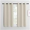NICETOWN Tende Oscuranti per Interni Termiche Isolanti con Anelli per Camera da Letto Moderna Tenda Cucina Finestra Decorazione per la Casa 2 Pannelli 107x137 CM Beige Chiaro
