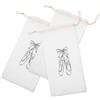 Kichvoe Borse per Scarpe da Danza Coulisse Lint Bianco, Sacchetti Lavabili Set 3 per Scarpette da Balletto per Studenti di Danza