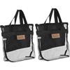 CLISPEED Borsa da Viaggio 2 Pezzi in Poliestere con Rete Resistente e Asciugatura Rapida, Organizer Multiuso con 2 Tasche Leggera per Spiaggia e Dormitori