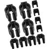 MUCKLILY 12 Pezzi Supporto a Muro per Stecche da Biliardo e Canne da Pesca, Clip in Pp Resistenti, Set di Fermagli Sicuri per Organizzazione Salvaspazio