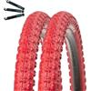 maxxi4you Set 2 pneumatici Kenda K-51 BMX rosso 58-406 (20 x 2,25) con leva per pneumatici maxxi4you