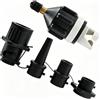 ZXNJA Adattatore per valvola SUP, adattatore gonfiabile, adattatore SUP con 4 ugelli del gas gonfiabili, adattatore SUP per compressore, adattatore per pompa ad aria, per tavola da paddle, gommoni, kayak
