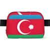 DUWAA Borsa a tracolla con stampa bandiera dell'Azerbaigian per uomo e donna, leggera, borsa da passeggio per cani, impermeabile, borsa a tracolla per uso quotidiano