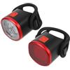 Alasum Set Materiale ABS e Lega di Alluminio Luci per Bicicletta USB Ricaricabile Fanale Anteriore e Posteriore LED Potente, Batteria 300mah Adatto per Ciclismo Urbano e Montagna