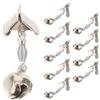 MUSISALY Campanelli di Allarme 10 Unitá per Canna da Pesca in Metallo Argento Clip Facile da Installare Stili multipli per Pesca in Mare e Principianti Stili multipli