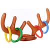 Générique Gioco di lancio Anello sul corno renna gonfiabile interattivo festa per adulti in PVC portatile compleanno eventi interni con 4 anelli