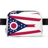 DUWAA Ohio State Flag Print Bag per uomo e donna borsa leggera cane da passeggio impermeabile borsa da palestra borsa a tracolla per uso quotidiano