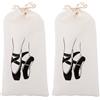 ULTECHNOVO Sacca Facile da Aprire e Chiudere Grande Capacità Porta Scarpette da Balletto Coulisse Bianco Accessorio Elegante per Sport e Danza