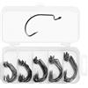Pamtns Ami da Pesca Trota 50 Pezzi con Occhiello Spinato Gancio da Pesca Acqua Dolce Acciaio al Carbonio con Scatola di Plastica Accessori Pesca 5 Taglie