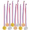 CHILDWEET 9 Medaglie in Lega di Zinco Design Realistico e Nastro, Premi Incentivo per Competizioni e Feste di Compleanno