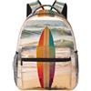 CNTDBU Zaino da surf Wave Beach leggero casual per adulti, grande capacità, zaino da viaggio con cinghie imbottite, borsa per pendolari resistente all'acqua