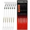 Tufgo Ronnie Rig - 6 ami da pesca alla carpa, senza ardiglione, in acciaio ad alto tenore di carbonio, cambio rapido, anti-groviglio, per pesca grossolana, misura 2-5