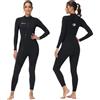 Owntop Muta da Donna 3/2mm - Muta da Sub Completa con Zip Frontale, Stretch Pro Neoprene Wetsuit Termica Lunghezza Completa per Surf Snorkeling, Donna Nero L