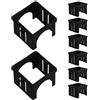 PLAFOPE Adattatori Quadrati Scorrevoli 8 Pezzi Nero in PP/PA 60x60/50x50 per Attrezzature Fitness Casa e Palestra