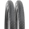 YunSCM Confezione da 2 pneumatici per bici da 20 20 x 1,95/52-406 e 2 camere d'aria da 20 20 x 1,75/2,125 AV con valvola da 32 mm, compatibili con pneumatici e camere d'aria da 20 x 1,95, colore nero