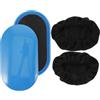 SHINEOFI Dischi Scorrevoli per Esercizi Fitness Ovali in ABS ed Eva Design Ergonomico, Set Compatto e Portatile per Allenamento Muscolare in Palestra a Casa