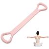 Aurelx Figura 8 - Fasce da ginnastica con manici, fasce da allenamento rosa per yoga, pilates, stretching, fisioterapia, palestra, in silicone, 47 cm