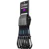 ClimBon Moschettone Express con imbracatura, certificato UIAA & CE, per arrampicata sportiva, alpinismo, 12 cm/18 cm/25 cm (12 cm come set singolo/6 pezzi)