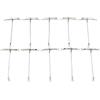 Tufgo 10 girelle girevoli a T con perline luminose per pesca notturna, connettore anti-groviglio per spigole e carpe, terminale in acciaio inox, 15 x 7 cm