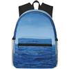 Tamiger Blue Ocean Sea Print Unisex Leggero Casual Comfort Zaino Quotidiano Lavoro Viaggi Escursioni Pendolari
