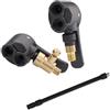 VIRELLO Adattatore per pompa ad aria per valvola pneumatica bicicletta, connettore compressore con tubo di prolunga per kayak canotto gonfiabile letto - ABS