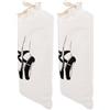 Toyvian Sacche da Balletto 2 Pezzi Bianco, Borsa Porta Scarpette Coulisse per Ragazze, per Allenamento e Uso Quotidiano