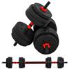 AND HOME Set 2 Manubri Convertibili in Bilanciere 25 kg Regolabili per Fitness