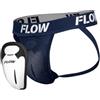 Flow Fightgear Sospensorio di alta qualità, per arti marziali, kickboxing, hockey, baseball, da uomo, blu scuro, S