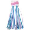 HORIALENCE 4 Pezzi Frange per Manubrio Bici in Dacron Colorate Blu e Rosa, Decorazioni Splendenti per Bicicletta, Scooter e Triciclo, Regalo per Compleanni e Feste
