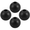 SHOWERORO Pulley Cable Stopper Ball in Materiale PP Nero, 4 Pezzi per limitare Il Cavo, Accessori per Fitness con Installazione Semplice, per Uso con Corde di Resistenza in Palestra