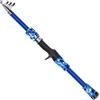 Tufgo Canna da pesca telescopica da 165 cm, per bambini, leggera, in fibra di vetro, per giovani pescatori, arancione, blu, verde