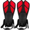 Gucagle Pinne da nuoto regolabili Soft TPR Tacco aperto Pinne lunghe per immersione per lo snorkeling Nuoto Velocità migliorata Vestibilità comoda Colore rosso Taglia 9-13 US 42-45 EU