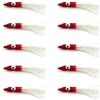 JAMIEKA 10pcs 90mm esche da pesca esche morbide in gomma gamberetti esche calamari gancio panno rotolo mare pesca gancio artificiale calamari