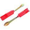 GATHINESS 2 Pezzi Supporto per Canna da Pesca Pieghevole Rosso 32cm Design a Inserto Terra in Plastica e Metallo Regolabile in Altezza per Surf Casting e Pesca Sul Ghiaccio