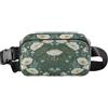 voucong Borsa a tracolla vintage islandese bianca con motivo a driade carina, per uomo e donna, piccola borsa sportiva a tracolla con tracolla regolabile per viaggi, shopping, corsa
