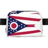 DUWAA Ohio State Flag Print Bag per uomo e donna borsa leggera cane da passeggio impermeabile borsa da palestra borsa a tracolla per uso quotidiano