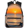 Tamiger Sunset Delfini Stampa Unisex Leggero Casual Comfort Zaino Quotidiano Lavoro Viaggi Escursioni Pendolari