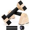 Lighterday 1 paio di maniglie per flessioni in legno, attrezzatura parallela per calisthenics con impugnatura antiscivolo, barre per flessioni con cuscinetti antiscivolo, attrezzature per il fitness per la casa