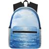 Tamiger Blue Ocean Sea Print Unisex Leggero Casual Comfort Zaino Quotidiano Lavoro Viaggi Escursioni Pendolari