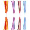 CANIGHT 4 Paia di Frange per Manubrio Bici e Scooter per Ragazze in Plastica, Accessori Decorativi per Esterni, Nastri Colorati per Decorazione e visibilità